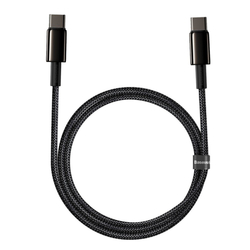 Baseus Tungsten Gold rychlonabíjecí / datový kabel USB-C na USB-C 100W 2m, černá