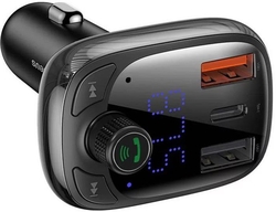 Bluetooth FM Transmiter Baseus S13 T-shaped černý