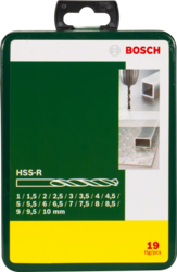 Bosch 19dílná sada vrtáků do kovu HSS-R (2.607.019.435)