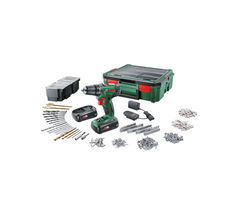 Bosch PSR 1800 LI-2, 1x1,5 Ah, Systembox, 241dílná sada AC (0.603.9A3.10S)