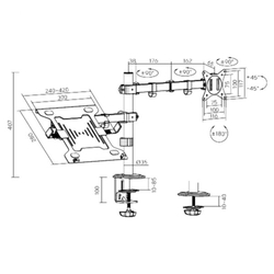 Brateck Držák monitoru LDT66-C024ML