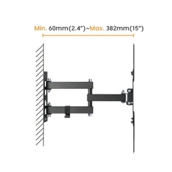 Brateck Výsuvný držák LPA68-443 pro TV 23"-55" 30kg polohovatelný nástěnný