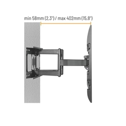 Brateck Výsuvný držák LPA69-466 pro TV 37"-80" 60kg polohovatelný nástěnný Heavy Duty