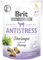 Brit Care Dog Functional Snack Antistress Shrimps 150g pamlsky pro psy