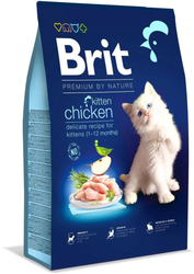 Brit Premium by Nature Cat. Kitten Chicken, 8kg granule pro koťata