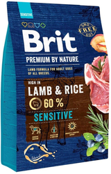 Brit Premium by Nature Sensitive Lamb 3kg granule pro psy