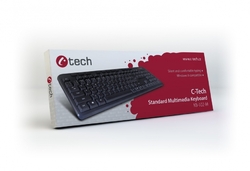 C-TECH KB-102 USB slim, černá