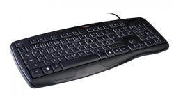 C-TECH KB-107 USB Ergo, černá