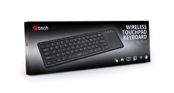 C-TECH WLTK-01, bezdrátová klávesnice s touchpadem