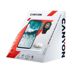 CANYON Bezdrátová nabíječka WS-303W, bílá