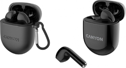 CANYON TWS6B Bluetooth bezdrátová sluchátka s mikrofonem, černá