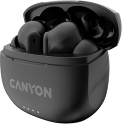 CANYON TWS8B Bluetooth bezdrátová sluchátka s mikrofonem, černá