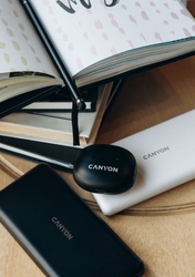 CANYON TWS8B Bluetooth bezdrátová sluchátka s mikrofonem, černá