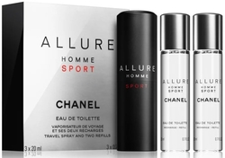 Chanel Allure Homme Sport EdT 3x20 ml Pro muže plnitelný flakón