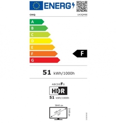 CHiQ U43QM8E TV 43", QLED, Google TV, Frameless, Dolby Audio, dbx-tv, nový design podstavce