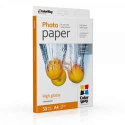 ColorWay fotopapír high glossy 230g/m2, A4, 50 listů
