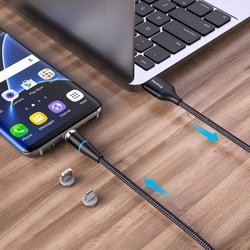 ColorWay kabel 3v1 USB - Lightning, microUSB a USB-C 1m, QC, magnetický