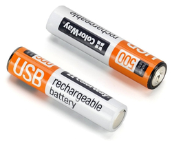 ColorWay nabíjecí baterie AAA 590mAh/ USB-C/ 1.5V/ 6ks v balení