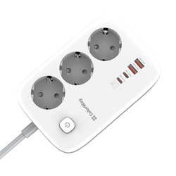 ColorWay Prodlužovací napájecí přívod/ 3x Schuko/ 2x USB-A 60W/ 2x USB-C 65W/ kabel 2m