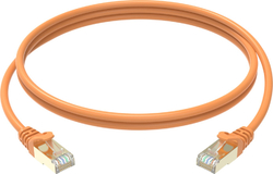 Conexpro slim patch kabel STP, CAT6A, 0.25m, oranžový