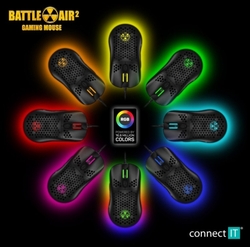 CONNECT IT Battle Air 2 profesionální optická herní myš + SW, 12800 DPI, černá