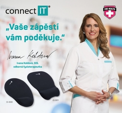 Connect IT CI-500 podložka pod myš se zápěstní opěrkou z paměťové pěny