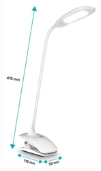 CONNECT IT CLIP stolní Led lampička s klipem, BÍLÁ