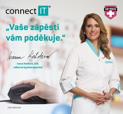 Connect IT CMO-2500-BK ergonomická vertikální optická myš, černá