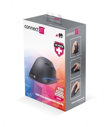 Connect IT CMO-2500-BK ergonomická vertikální optická myš, černá