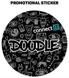 Connect IT Doodle Wireless bezdrátová herní sluchátka s mikrofonem, černá