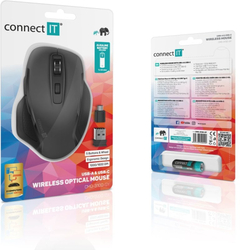 Connect IT Dual SmartSwitch bezdrátová myš, USB-A + C, šedá