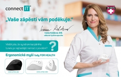 Connect IT For Health ergonomická vertikální myš, bezdrátová, černá