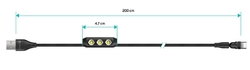 CONNECT IT Magnetic PowerLink 3in1 kabel (USB-C/Lightning/MicroUSB), 2m