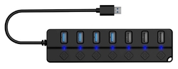 CONNECT IT Mighty Switch 2 USB-A hub, (4xUSB-A 3.0, 3xUSB-A 2.0), externí