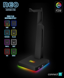 CONNECT IT NEO Stand-It RGB stojánek na sluchátka + USB hub