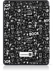 CONNECT IT pouzdro pro Amazon Kindle 2021 (11th gen.), DOODLE černá