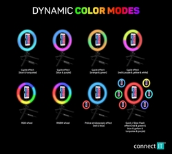 CONNECT IT Selfie10RGB kruhové RGB LED světlo