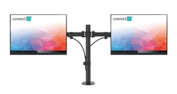 Connect IT TwinArm Basic Alfa stolní držák na dva LCD monitory