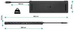 CONNECT IT USB-C dokovací stanice, 11v1 (2xHDMI), externí, antracitový