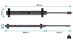 CONNECT IT USB-C dokovací stanice, Multi10IN1 (1xHDMI), externí