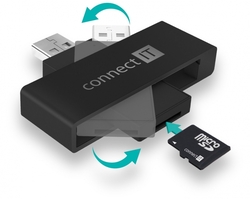 Connect IT USB čtečka eObčanek a čipových karet, černá