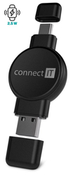 CONNECT IT WatchTravelCharge bezdrátová nabíječka, černá