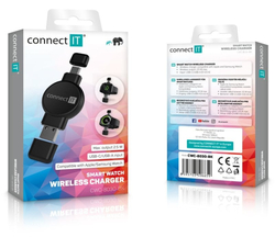 CONNECT IT WatchTravelCharge bezdrátová nabíječka, černá