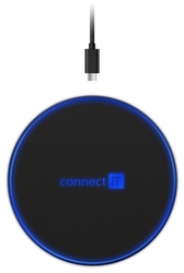 Connect IT WiFast bezdrátová nabíječka, 10 W, černá