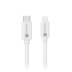 CONNECT IT Wirez USB-C -> Lightning, 27 W, 1 m, bílá