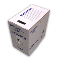 DATACOM FTP drát CAT5E  PVC,Eca  305m box bílý