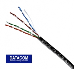 DATACOM UTP drát CAT5E PE,Fca 305m box černý OUTDOOR