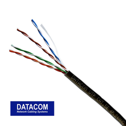 DATACOM UTP lanko CAT5E  PVC  305m box černý