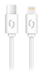 Datový kabel ALIGATOR POWER 30W, USB-C/Lightning 3A, 0,5m bílý