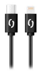 Datový kabel ALIGATOR POWER 30W, USB-C/Lightning 3A, 0,5m černý